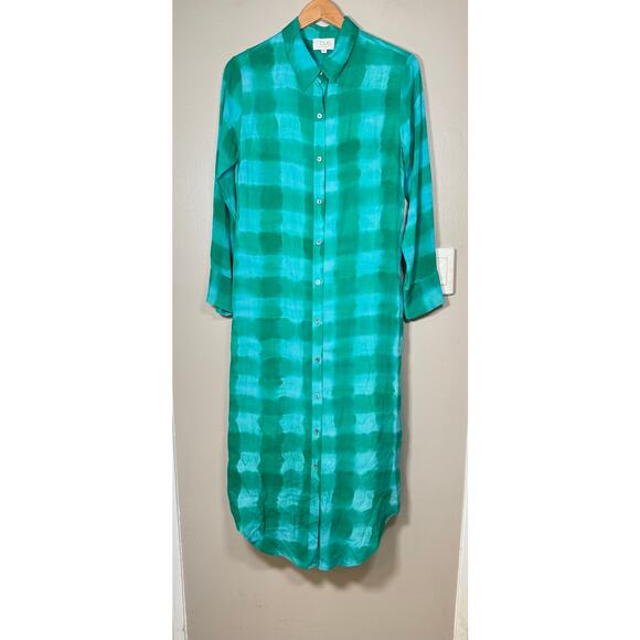 Nous Antwerp Checked Maxi Shirt Dress XS - Picture 3 of 12